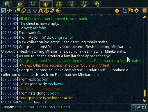 Worlds first Flesh-hatcher Mhekarnahz log? Roughly an hour after update :3 139 kc