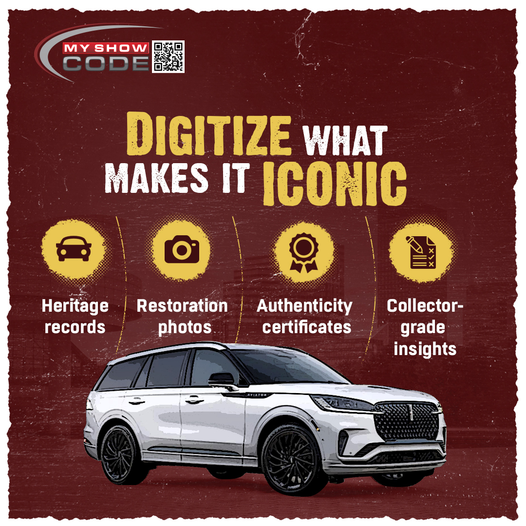 myshowcode's tweet image. A classic isn’t just horsepower, it’s history. Secure its story with a digital identity made for authentic collectors. See how you can preserve legacy and prove authenticity with just one scan. 

Read the latest blog 👉 myshowcode.com/blog/how-to-cr… 

#MyShowCode #DigitalIdentity
