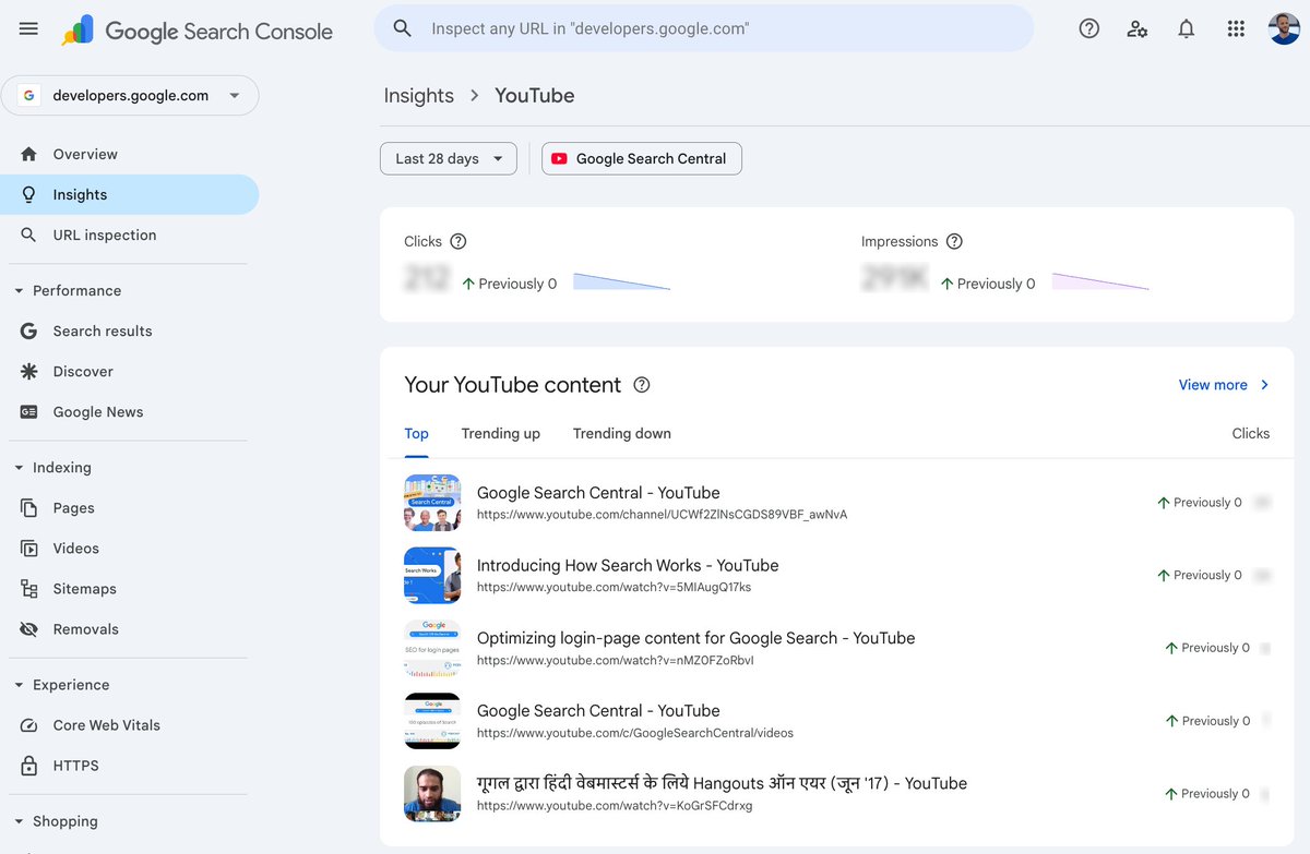 googlesearchc's tweet image. Today, we are excited to announce a new experiment in Search Console that offers site owners a unified view of their Google Search performance across their websites and social channels. developers.google.com/search/blog/20…