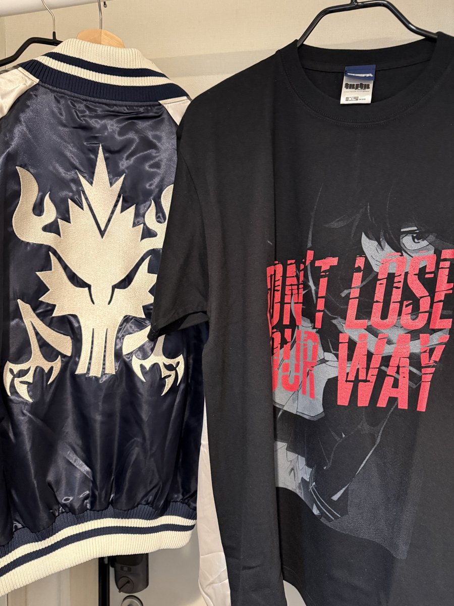 纏流子スカジャンとアンセムの歌詞入ったTシャツ良すぎる