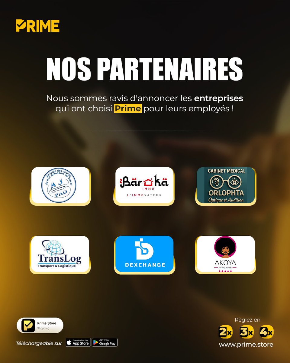 Nous avons le plaisir d’accueillir de nouvelles structures au sein de Prime, déterminées à placer le bien-être de leurs collaborateurs au cœur de leurs priorités et à leur offrir davantage de flexibilité financière au quotidien. 

#prime #marketplace #partenaires