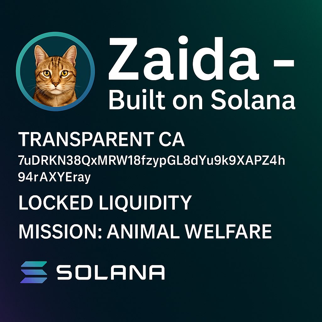 <a href="/WatcherGuru/">Watcher.Guru</a> With every post, $Zaida gains a deeper identity and attracts even more people who enjoy the fun aspect of meme projects. 
WEB:zcatokoinproject.floot.app

X: x.com/ZcaToKoins

TG: t.me/+ScVyLCYQWrxhM…
 <a href="/ZcaToKoins/">ZcaToKoins Project @zcatokoin</a>
#ZCATIdentity 
#CryptoVibes 
#Web3Community