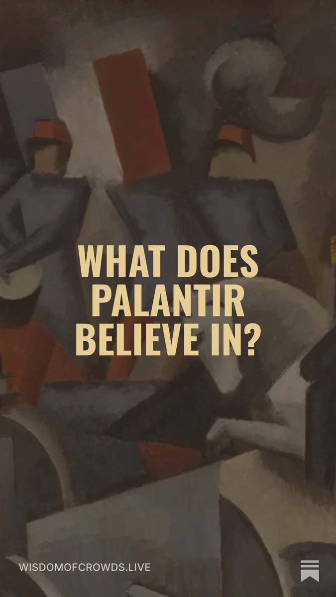 What does <a href="/PalantirTech/">Palantir</a> actually believe in? 

<a href="/connor_echols/">Connor Echols</a> &amp; <a href="/xsantiagoramos/">Santiago Ramos</a> debate this topic, using Palantir CEO Alex Karp's book, THE TECHNOLOGICAL SOCIETY.