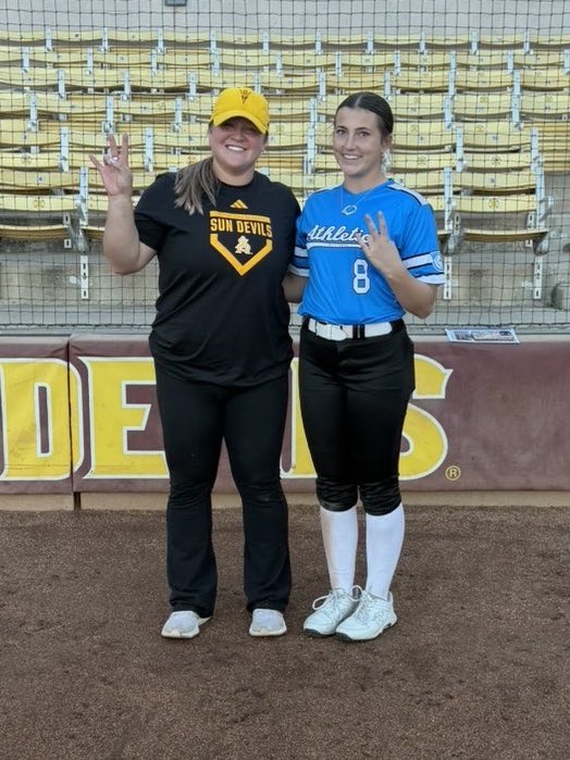 I had the best time <a href="/ASUSoftball/">Sun Devil Softball</a> camp this weekend. Thank you to the coaches and players for a fun and informative camp.  I cannot wait to come back. Forks Up! 🔱😈

<a href="/coachcbartlett/">Megan C Bartlett</a> <a href="/Coach_JBloomer/">Coach Josh Bloomer</a> <a href="/hailey_decker_/">Hailey Decker</a> <a href="/JMan4514/">J Manley</a> <a href="/OKAs2010Madden/">Oklahoma Athletics 2010 National - Madden</a>