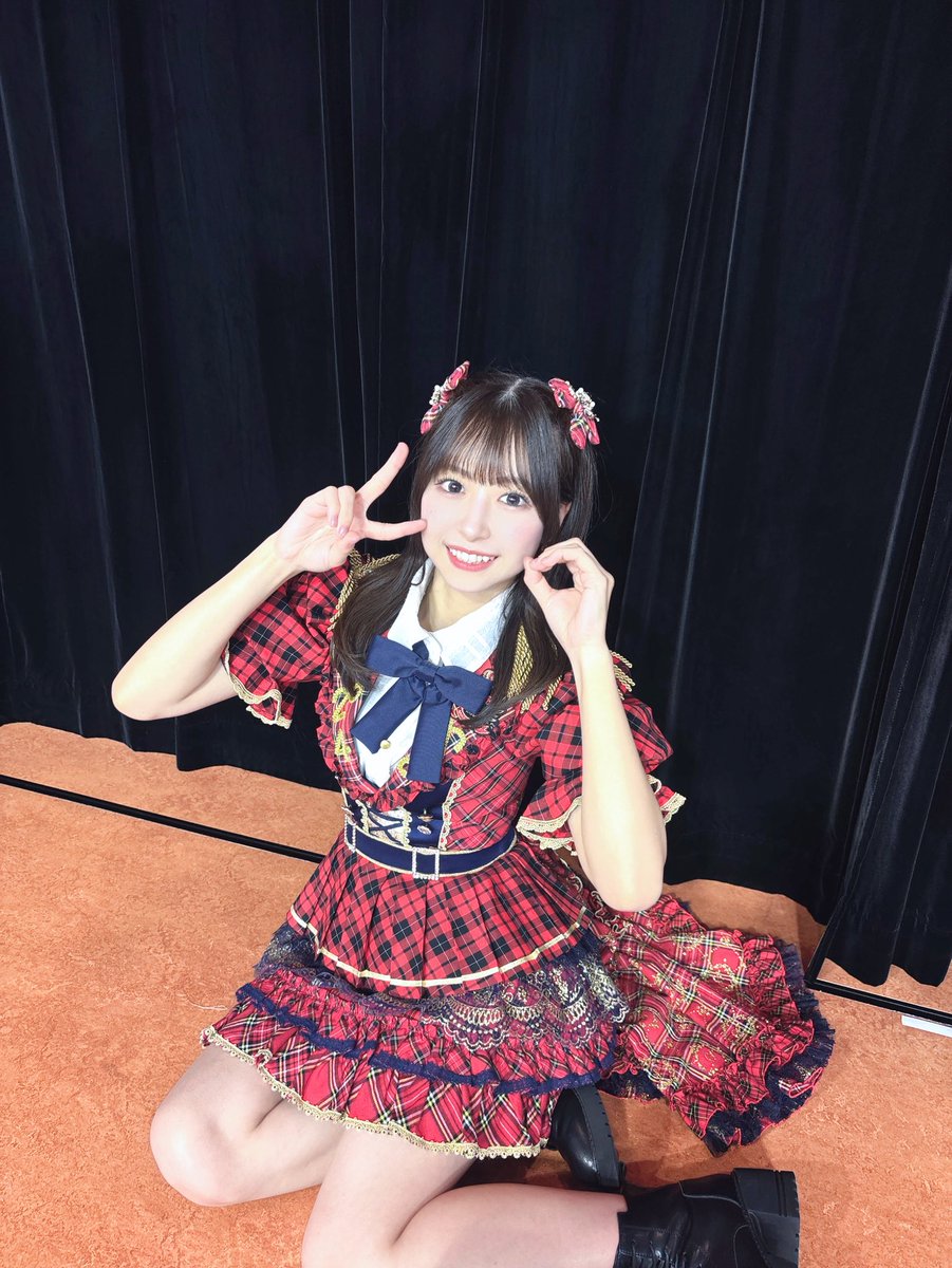 橋本陽菜 AKB48 20周年記念 赤チェック衣装 生写真 直筆サイン AKB48 橋本