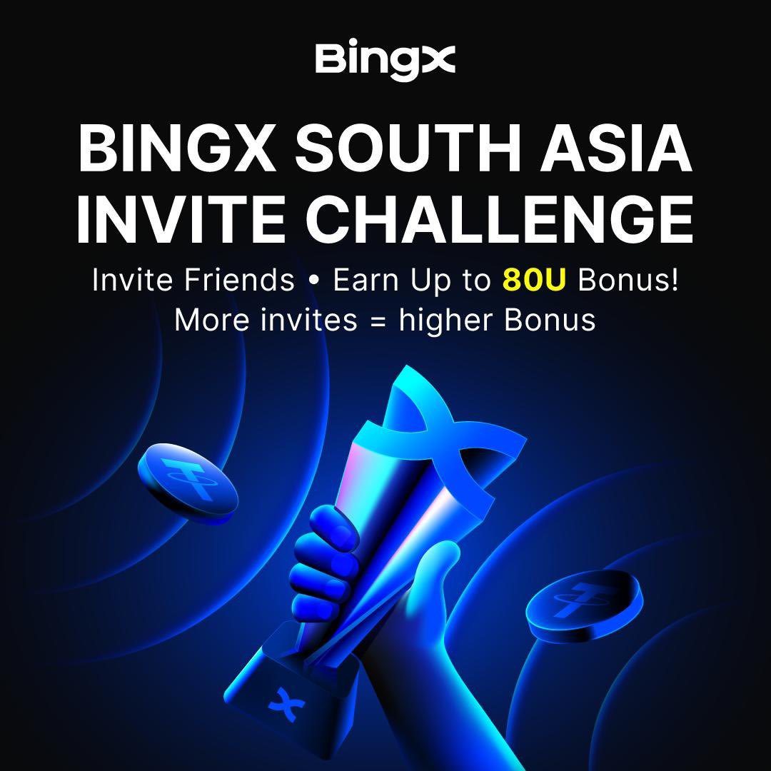 BingX South Asia Invite Challenge is LIVE!

🌏 Both new and old users are welcome 

🚀 Event highlights:

1️⃣ Sign Up: bingx.pro/en/rewards?ref…
2️⃣ Join Tg Group: t.me/bingxsouthasia
3️⃣ DM BingX admin <a href="/RioFu96/">Rio Fu</a> to get your personal invite link.
4️⃣ Invite members to BingX Telegram