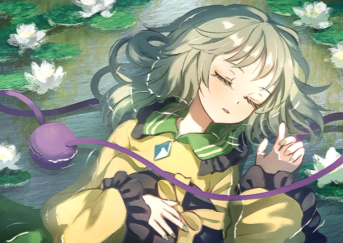 #今年も残りわずかなので今年一番伸びた絵を貼る 睡蓮とこいしちゃん