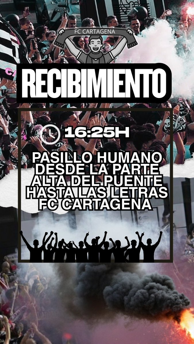 𝙍𝙀𝘾𝙄𝘽𝙄𝙈𝙄𝙀𝙉𝙏𝙊 | Recuerda que nos vemos a las 16:25H en la parte alta del puente para hacer un pasillo hacia el estadio. 

Vamos afición, el equipo nos necesita, vamos a darlo todo 🔥🚨