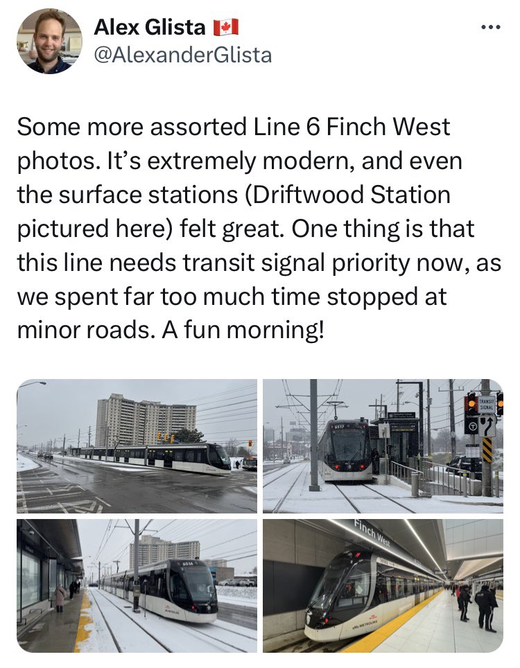 g_meslin's tweet image. Toronto, where we spend 6+ years and a couple billion dollars to build 11 km of higher order transit for a part of the city that has none, but then undermine the whole premise - improved speed and reliability - by not giving it true signal priority.

Fix this.