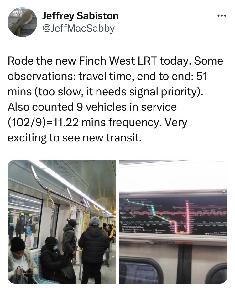 g_meslin's tweet image. Toronto, where we spend 6+ years and a couple billion dollars to build 11 km of higher order transit for a part of the city that has none, but then undermine the whole premise - improved speed and reliability - by not giving it true signal priority.

Fix this.