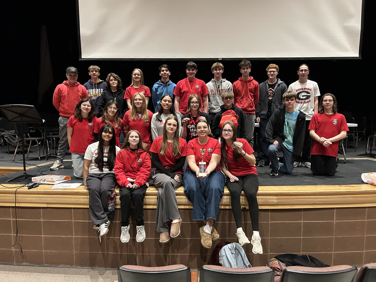 The Bulldogs finished 3rd out of 6 teams at the Grant Math Invite this past Saturday. It was a strong team performance!  Here are the medalists:
Malcolm Parsons - 2nd place (Algebra I)
Bella Raube - 2nd place (Precalc)
Raube and Nicole Sak - 2nd place (Jr/Sr 2-Person)