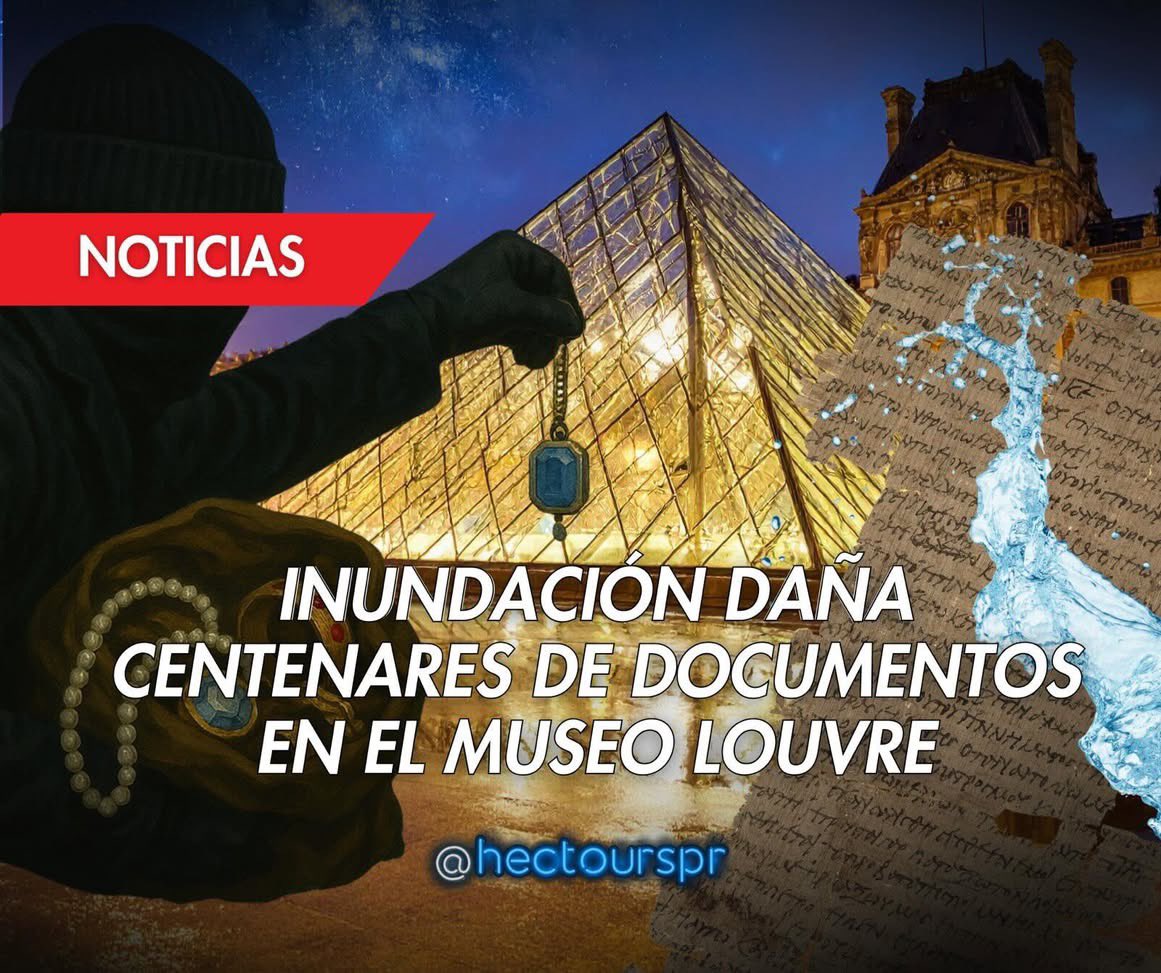 HectoursPR's tweet image. 👀 París anda de novela… y no precisamente romántica.

El Museo del Louvre volvió a dar de qué hablar: tras el robo de joyas históricas en octubre y el cierre de una galería por riesgo de derrumbe, ahora un escape de agua afectó la biblioteca de antigüedades egipcias. 😱

El…