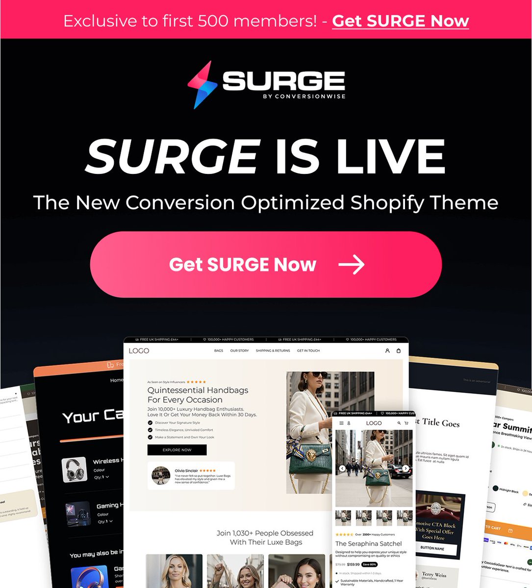 I’ve been a bit quiet on socials this past week… and for very good reason.

It’s been crazy, in the best way possible.

Last Friday, albeit slightly delayed, we finally launched SURGE.

A product we’ve been working incredibly hard on for the past year here at ConversionWise.
And