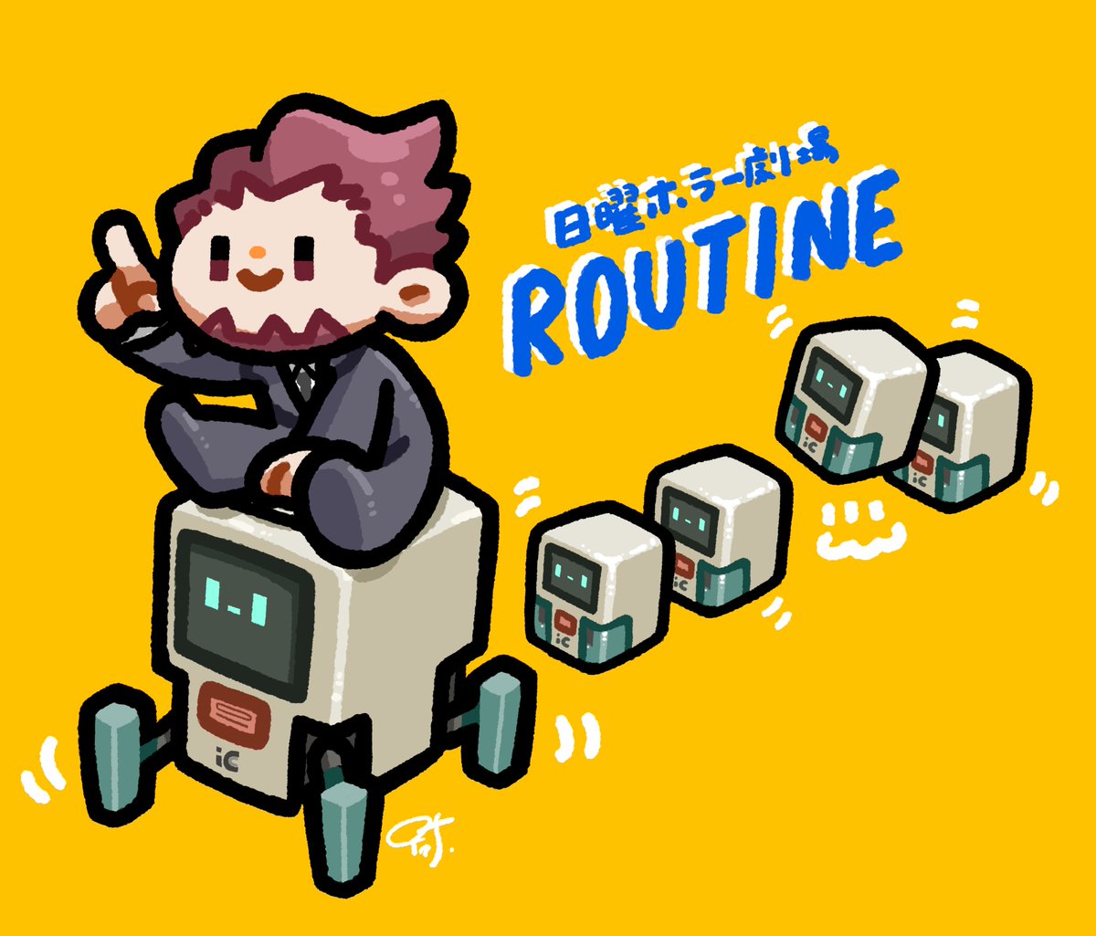 「ROUTINEに出てくるiCちゃんが大変かわいいので画面付きのスピーカーとか出し」|995🐈ﾆｬﾝﾌｪｽG-06のイラスト