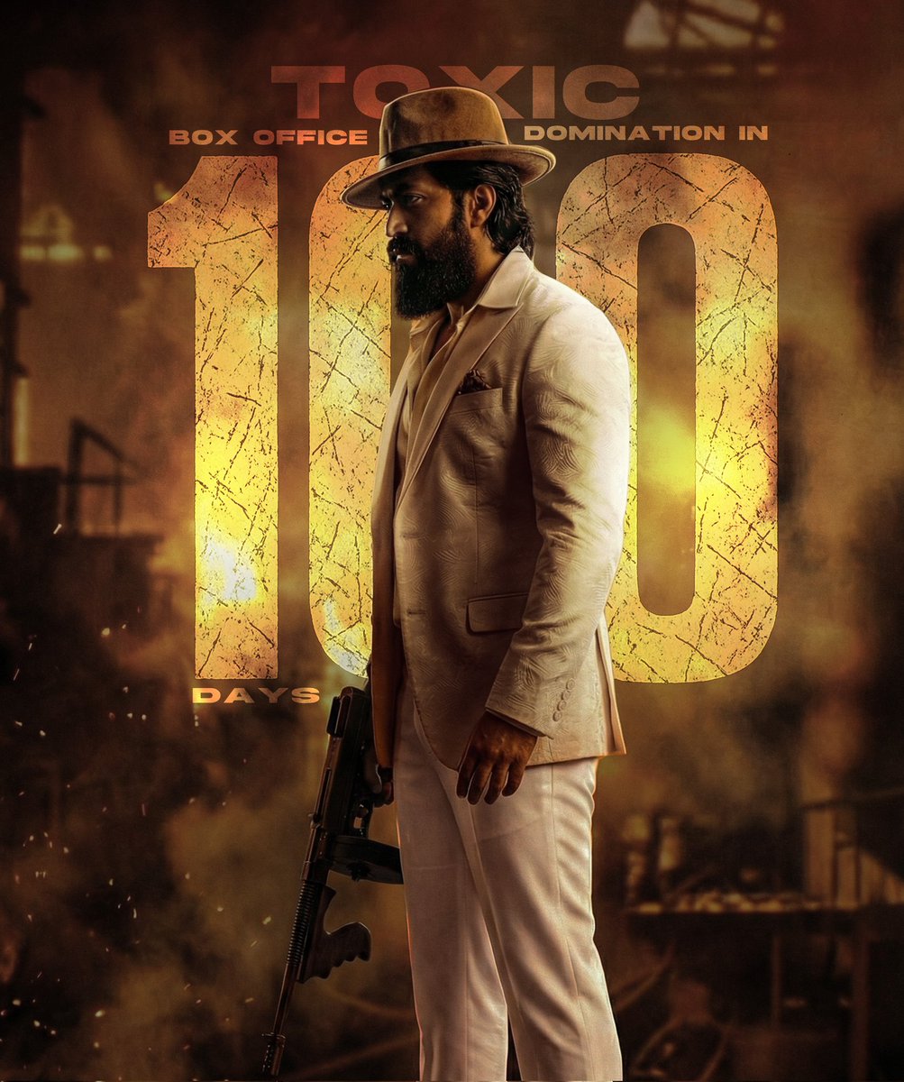 Just 100 days left for chaos to takes over 🔥
Brace yourself to witness the Madness on the big screen 
Here is the tag to celebrate 100 days for the release 🥳

👉 #100DaysForTOXICDomination 

TOXIC - In Cinemas 19/03/2026 ✅🔥

#ToxicTheMovie <a href="/TheNameIsYash/">Yash</a>
#YashBOSS #Yash