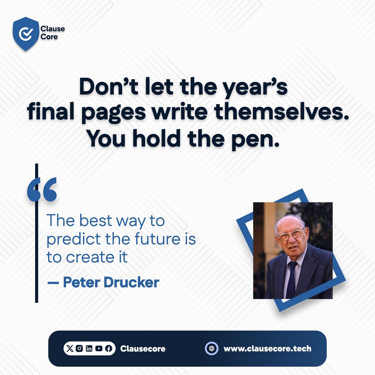 clausecore_AI's tweet photo. Your story isn’t done.
Turn the page with courage. ✍️
Small decisions today → big impact ahead.
#Leadership #FounderMindset #Clausecore https://t.co/0jBsfMubIA