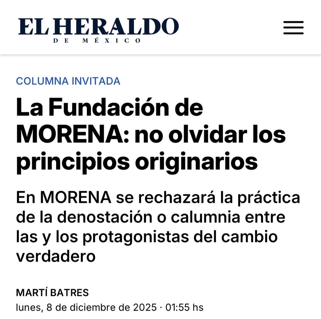 martibatres's tweet image. Porrúa publicó el libro &quot;La Fundación de MORENA&quot;. Su lectura permite recordar que:

&quot;El cambio verdadero del país comienza por cambiar la forma tradicional de intervenir en los asuntos públicos&quot;.

No olvidar estos postulados ayudará a la 4T a combatir con éxito a la derecha.…