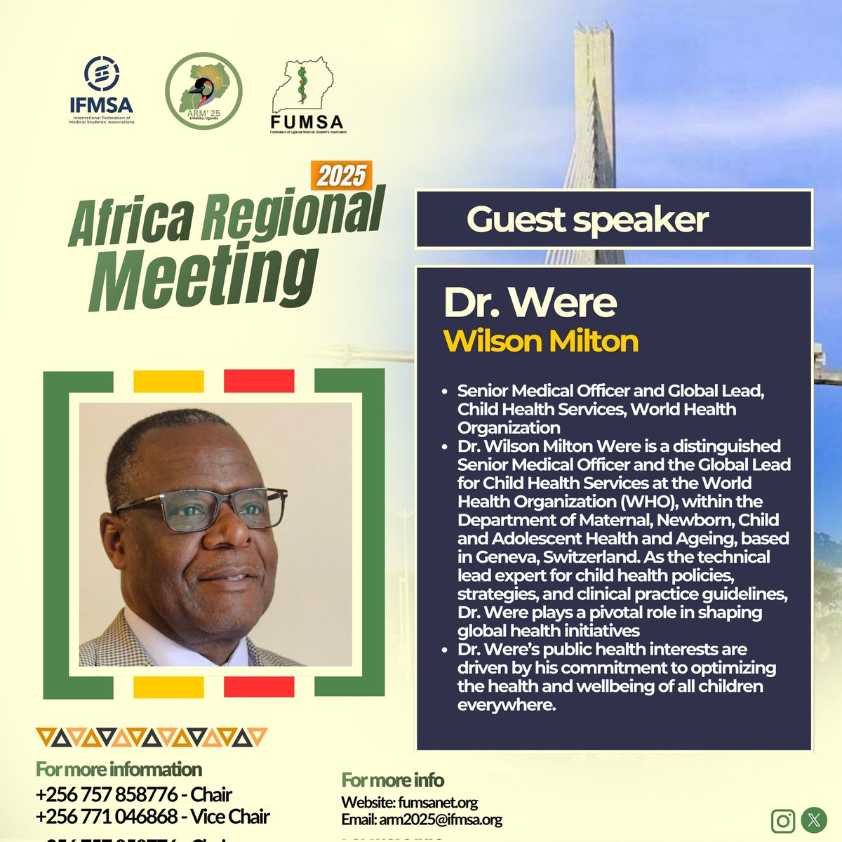 arm2025ifmsaug's tweet image. Brace yourselves, delegates! 🎤🔥
ARM25 is leveling UP because our incredible guest speaker is stepping into the spotlight! 🌟

Get ready for mind-blowing insights and vibes in the whole room! 🌍⚡
This is one session you can’t miss come ready to learn and be transformed! 🎉✨🔥