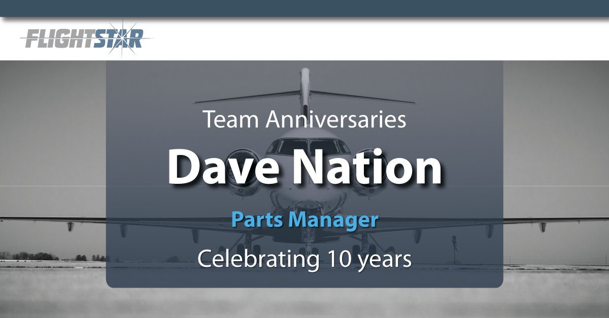 FlightstarCMI's tweet photo. Congrats to David Nation for 1️⃣0️⃣ years at Flightstar! 
✈️🔩🖥️ #aviation #maintenance #congrats #parts https://t.co/QfnYegqd9V