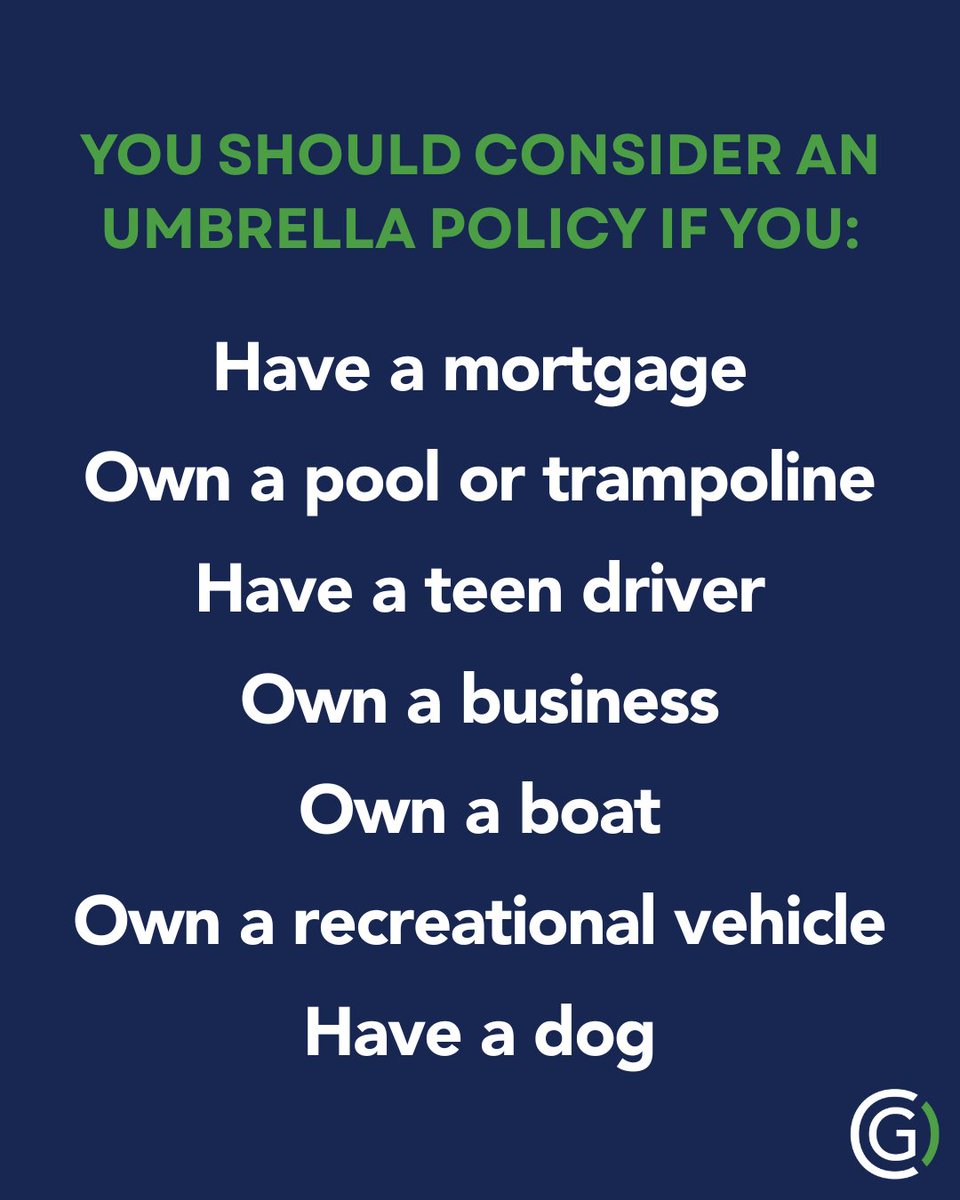 go_cgo's tweet image. If you have assets to protect, an umbrella policy is one of the most affordable ways to keep them safe. Swipe to see when this coverage can step in. ☂️➡️ 

#UmbrellaPolicy #InsuranceTips #InsuranceAdvice #PersonalInsurance #BusinessInsurance