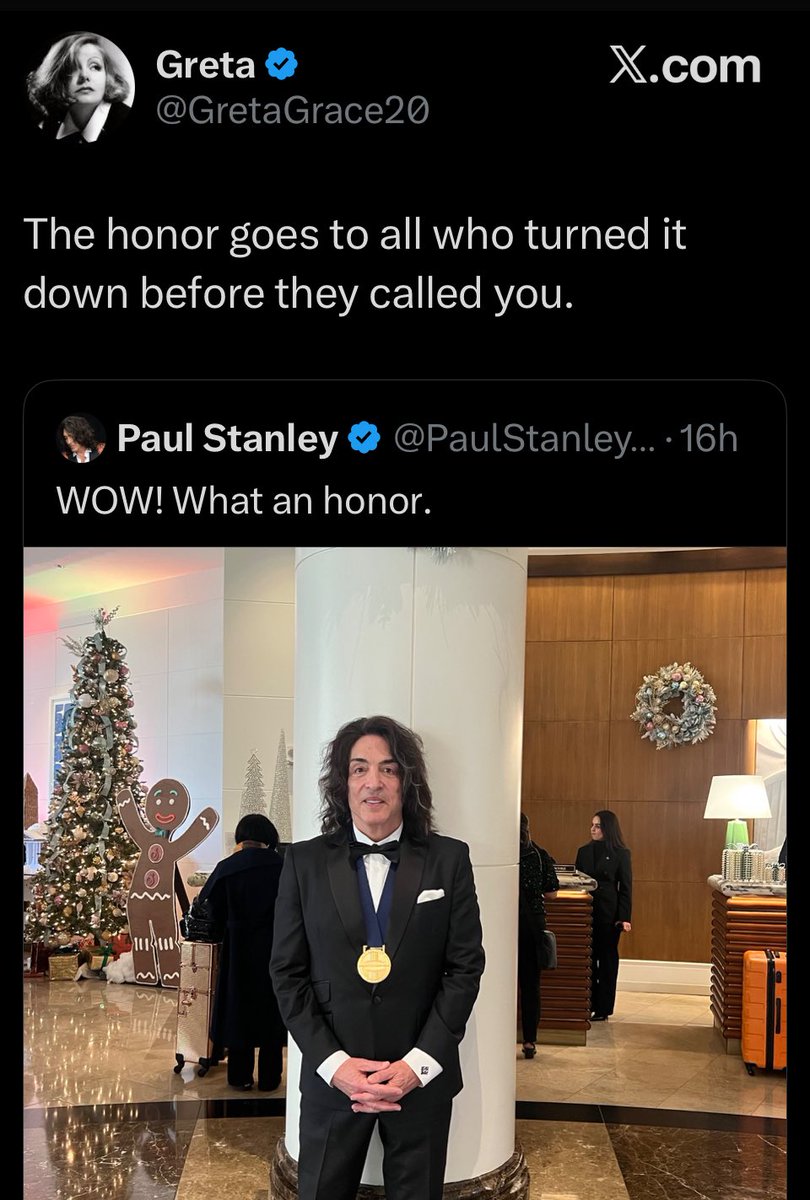 Heminator's tweet image. Kiss have sold over 100 million records. Like them or not, they’re one of the great American bands and to not accept they’re as deserving as anyone else who has received this award is to announce politics has broken your brain.