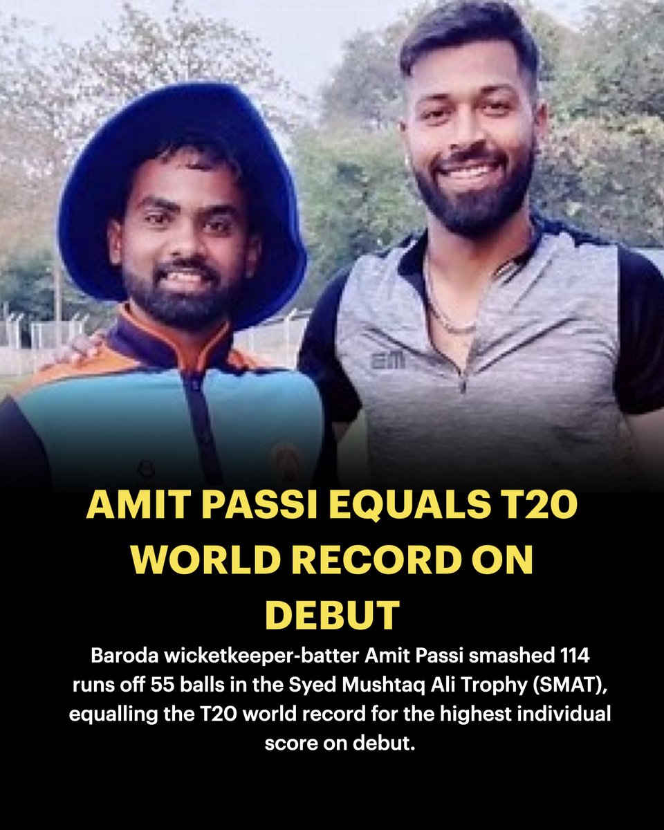 MrBatBall21's tweet photo. Amit Passi Equals T20 World Record on Debut https://t.co/dvDiMjHiwt