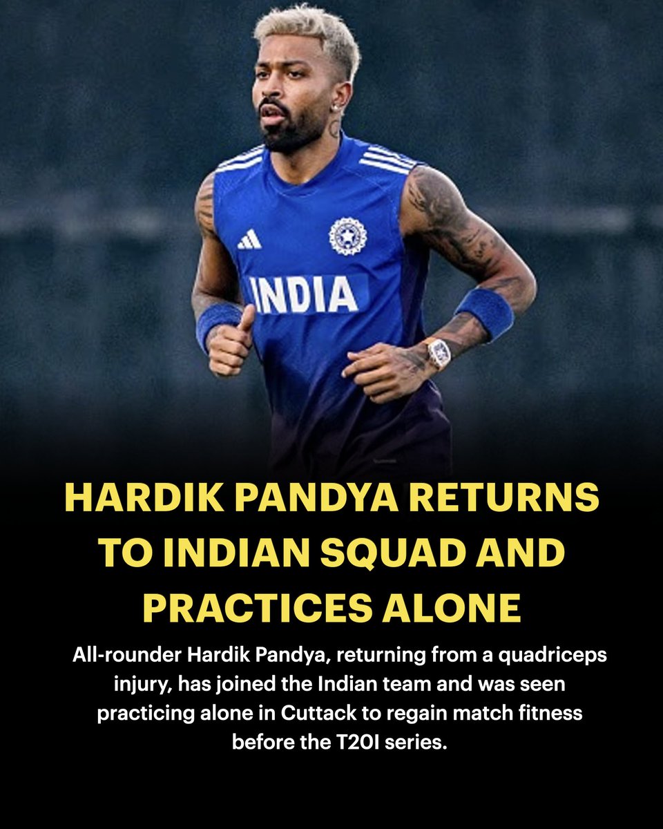 MrBatBall21's tweet photo. Hardik Pandya Returns to Indian Squad and Practices Alone https://t.co/UebMCf7hN2