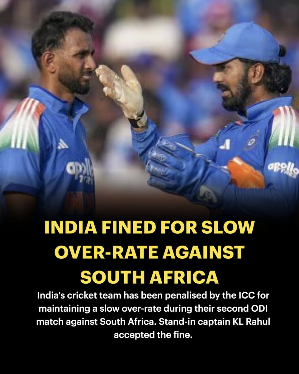 MrBatBall21's tweet photo. India Fined for Slow Over-Rate Against South Africa https://t.co/zNbBAYhOlO