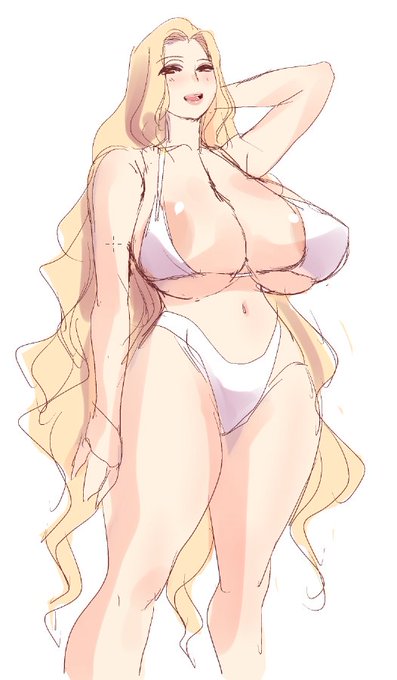 おっぱい練習 白水着超ロングおねえさん 