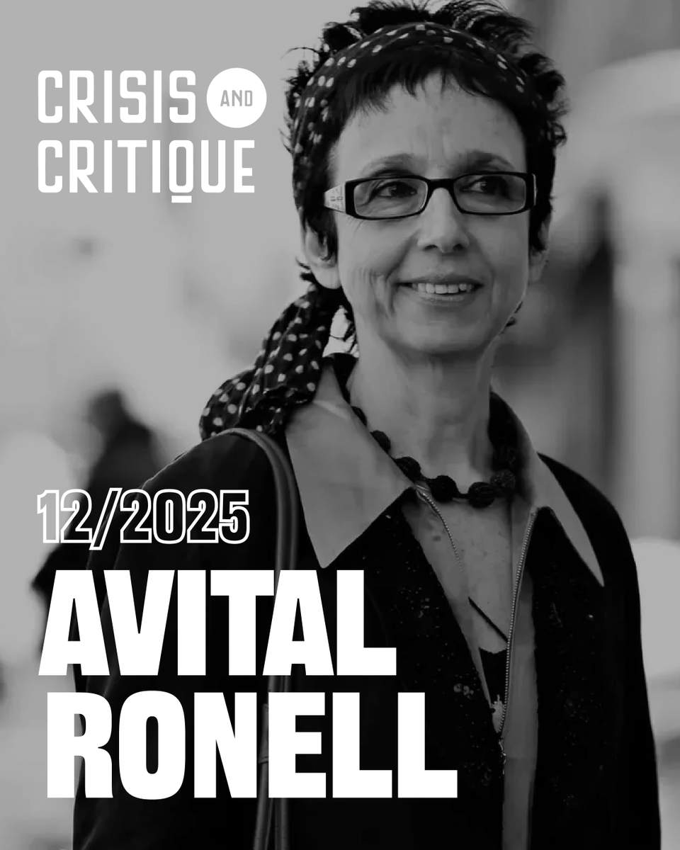 We are excited to announce that our next guest on the podcast will be Avital Ronell. 

Please consider subscribing to our channel for past and future episodes:

youtube.com/@crisisandcrit…

open.spotify.com/show/71HTMeqGv…