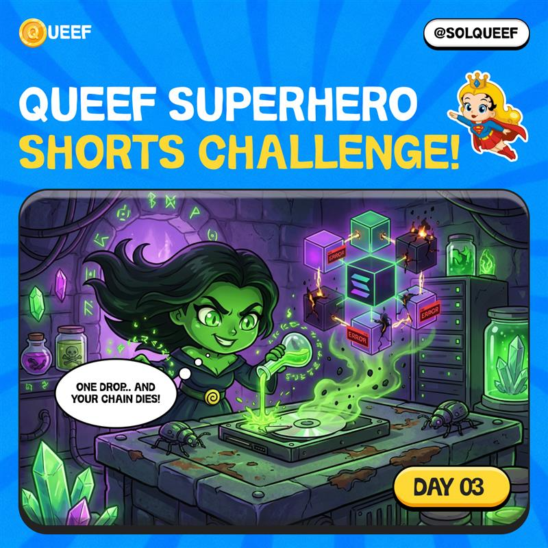 👑 DAY 3 of the QUEEF SUPERHERO SHORTS CHALLENGE!

Today’s character: Methania — “The Toxic Sorceress”
Superpower: Turns blockchains toxic with her potions 🧪💀

Prompt: “Act out Methania corrupting the chain with her deadly concoctions.”

🎥 Create a TikTok/Short using today’s