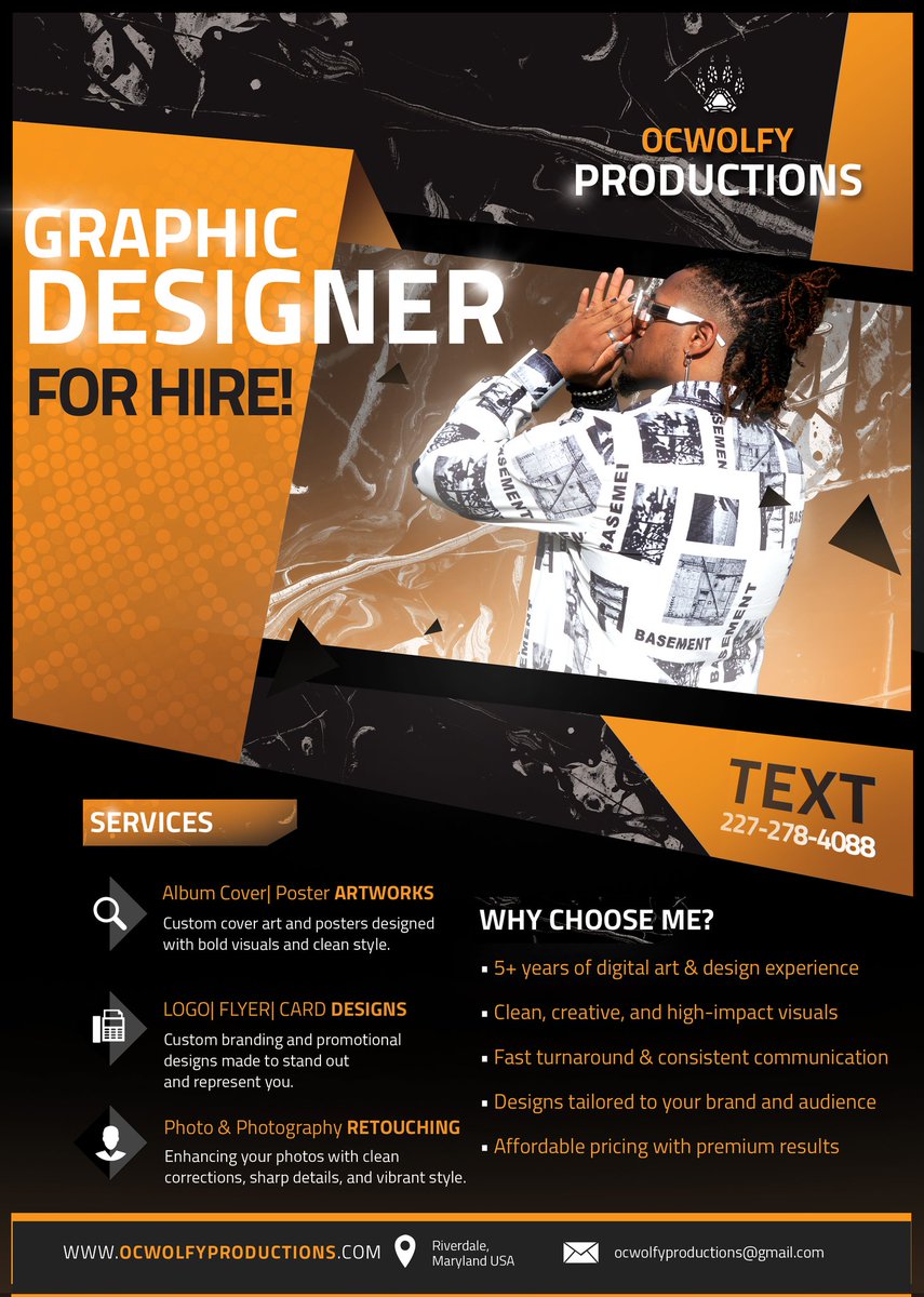 Do you need a graphic designer? Get in touch and let's get your free consolation started!👀

ocwolfyproductions.com/gallery