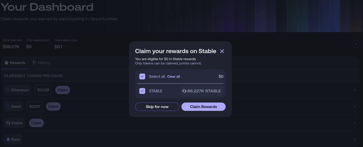 Claim the airdrop from $STABLE 
app.merkl.xyz/users ⚡️
Gas will be required in the gUSDT token 

I don't see the point in holding the token, judging by the team's behaviour 💔