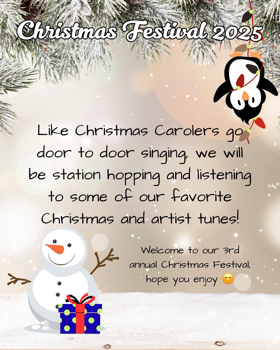 It's Christmas season again! Who is ready to spend some time with our friends and station hop?!?!? 

This year we have a 4 day packed festival with each stop being an hour to get you in the holiday spirit! Hope you will join us 🥹

(thread)
#SHXmasFest2025 <a href="/STATIONHEAD/">STATIONHEAD</a>