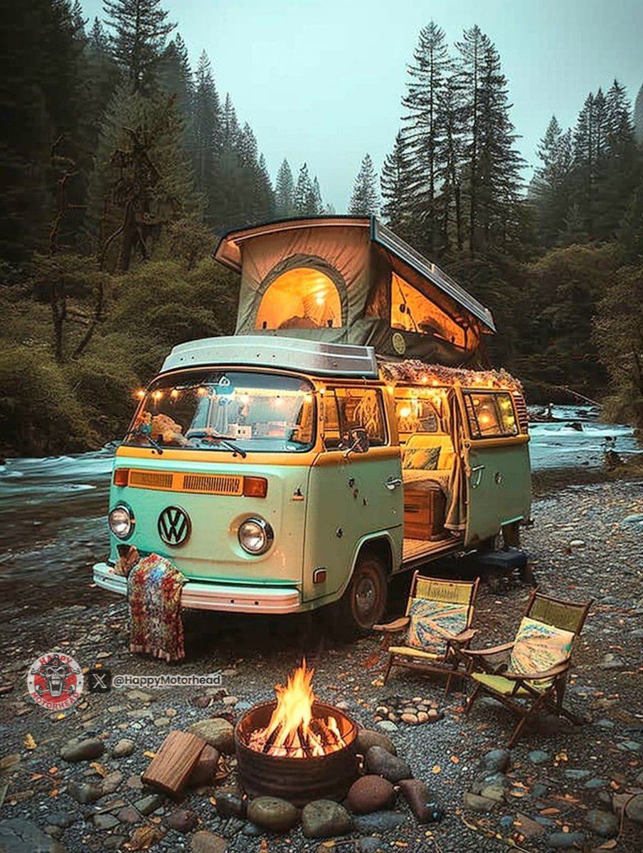 HappyMotorhead's tweet image. Who else dreams of ditching the 9-5, firing up the old VW camper, and waking up to this every morning? 🌲🔥

👉 Where’s the first place you’d vanish to❓️

#VanLife #VWBus #Camping #RoadTrip #AdventureAwaits #HappyCamper #NatureLovers #OffGrid