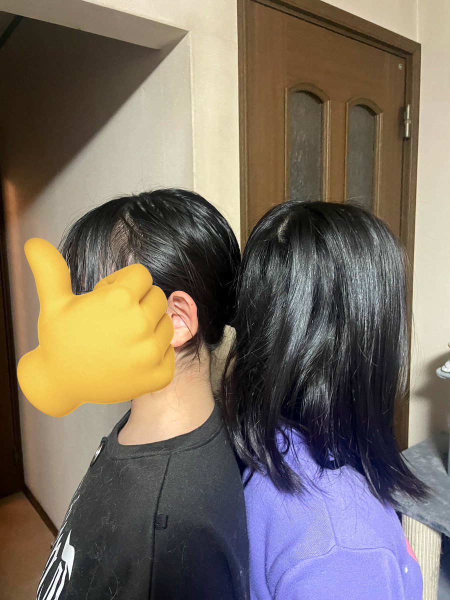 ←長女（中2）・次女（小6）→
背の大きさが変わらなくなってきた😅

長女がショックうけてるw