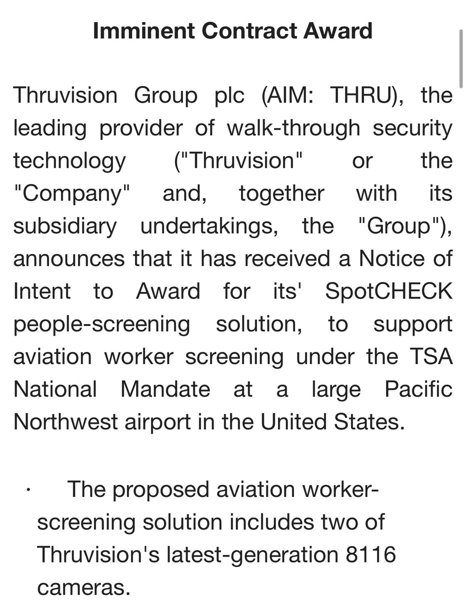 MBdaytrading's tweet image. News much better of late , Cooley increasing, Herald Investment finally out , Lang Family taking a stake and now imminent contract award. Price right on 50dma , be good to see a close above here in the coming days. Sp has fallen from 52 week high of 9p! #THRU