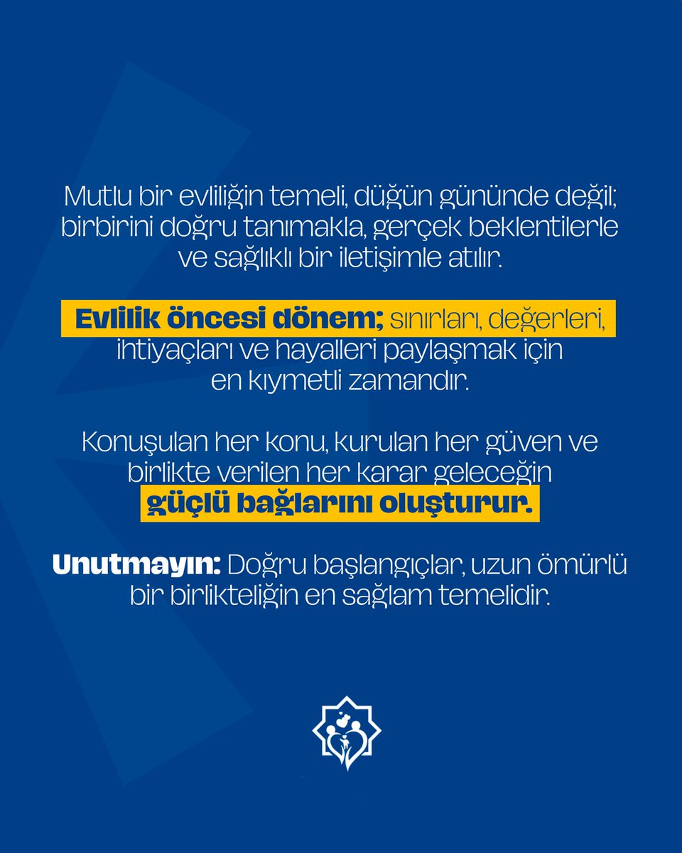 Doğru başlangıçlarla kurulan bir evlilik, sağlam bir bağın en önemli temelidir.
Sağlıklı iletişim, saygı ve karşılıklı anlayış ise ilişkinin uzun ömürlü olmasını sağlar.
Unutmayın: Mutlu bir evlilik, rastlantı değil; bilinçli bir başlangıcın doğal sonucudur. ❤️