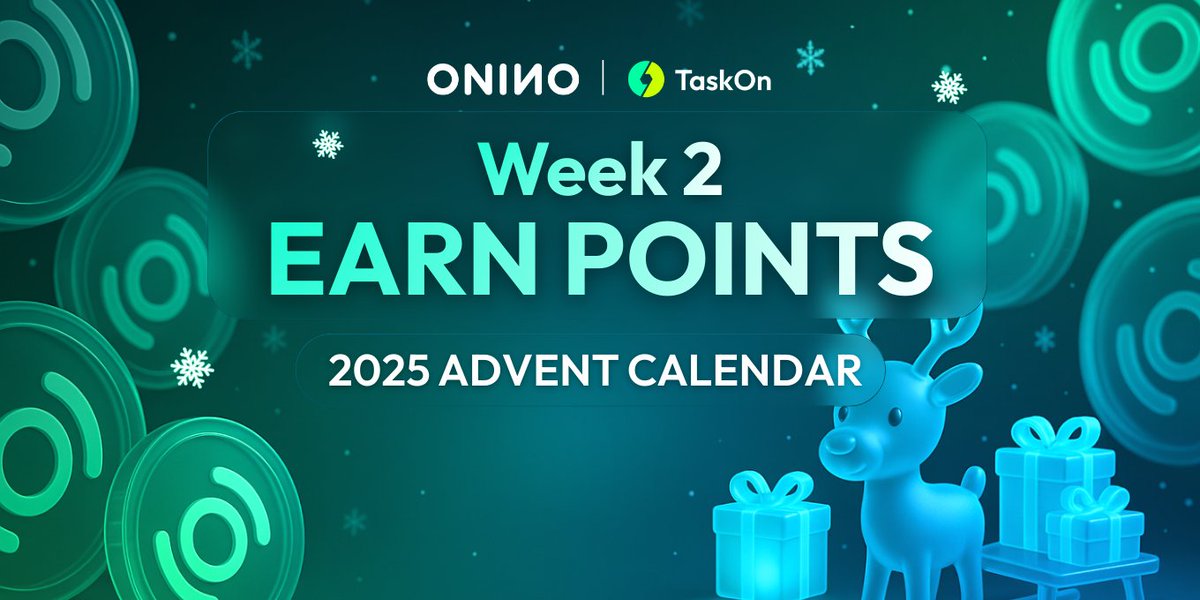 🎓 ONINO Advent Calendar – Week 2 is live!

Welcome to Education Week - this week is all about learning, engaging, and levelling up your understanding of ONINO and and our ecosystem. 💚

Here’s what you can earn points for:

Static Tasks (40 pts)
• Like + repost educational