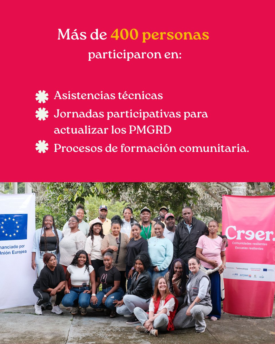 savechcolombia's tweet image. #Creer| Así avanzamos en el Cauca con el Consorcio Creer, fortaleciendo la preparación y la capacidad de respuesta de las comunidades e instituciones ante emergencias. 💪🚨

6.914 personas se benefician con la actualización de 10 PEGIR y más de 400 han participado en asistencias