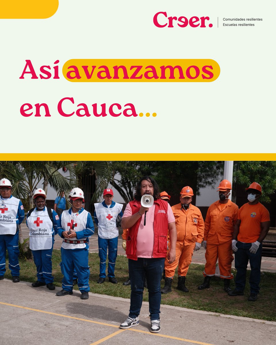 savechcolombia's tweet image. #Creer| Así avanzamos en el Cauca con el Consorcio Creer, fortaleciendo la preparación y la capacidad de respuesta de las comunidades e instituciones ante emergencias. 💪🚨

6.914 personas se benefician con la actualización de 10 PEGIR y más de 400 han participado en asistencias