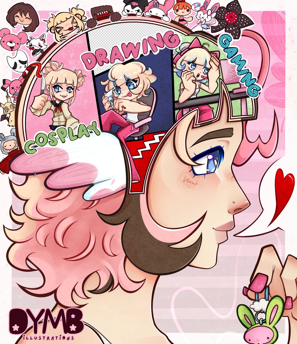 dymbart's tweet photo. Hello! What's inside my head? ♡ ଘ(੭ˊᵕˋ)੭
I think I'm starting to figure out my artstyle🎀

#oc #originalcharacter #illustration #character #procreate #artcontest #dymbillustrations https://t.co/KACaPbJp2R