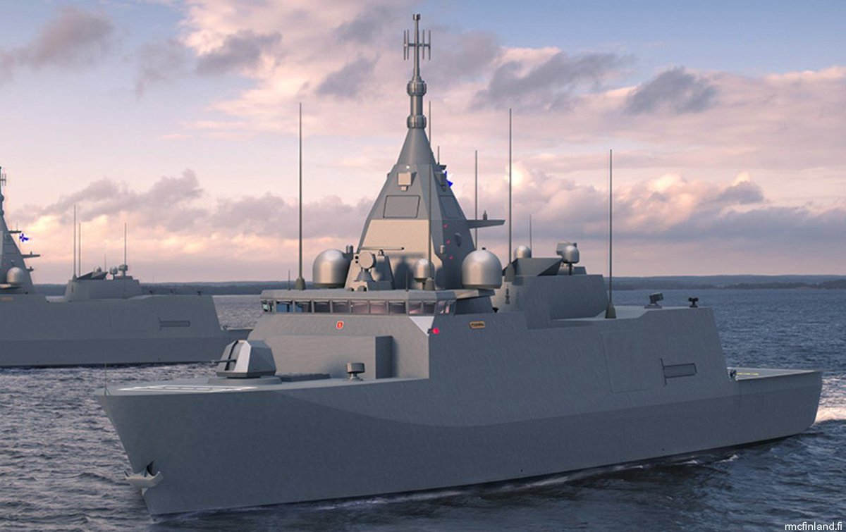 The rendering of the 🇸🇪 Luleå-class frigate looks quite similar to the 🇫🇮 Pohjanmaa-class corvette...