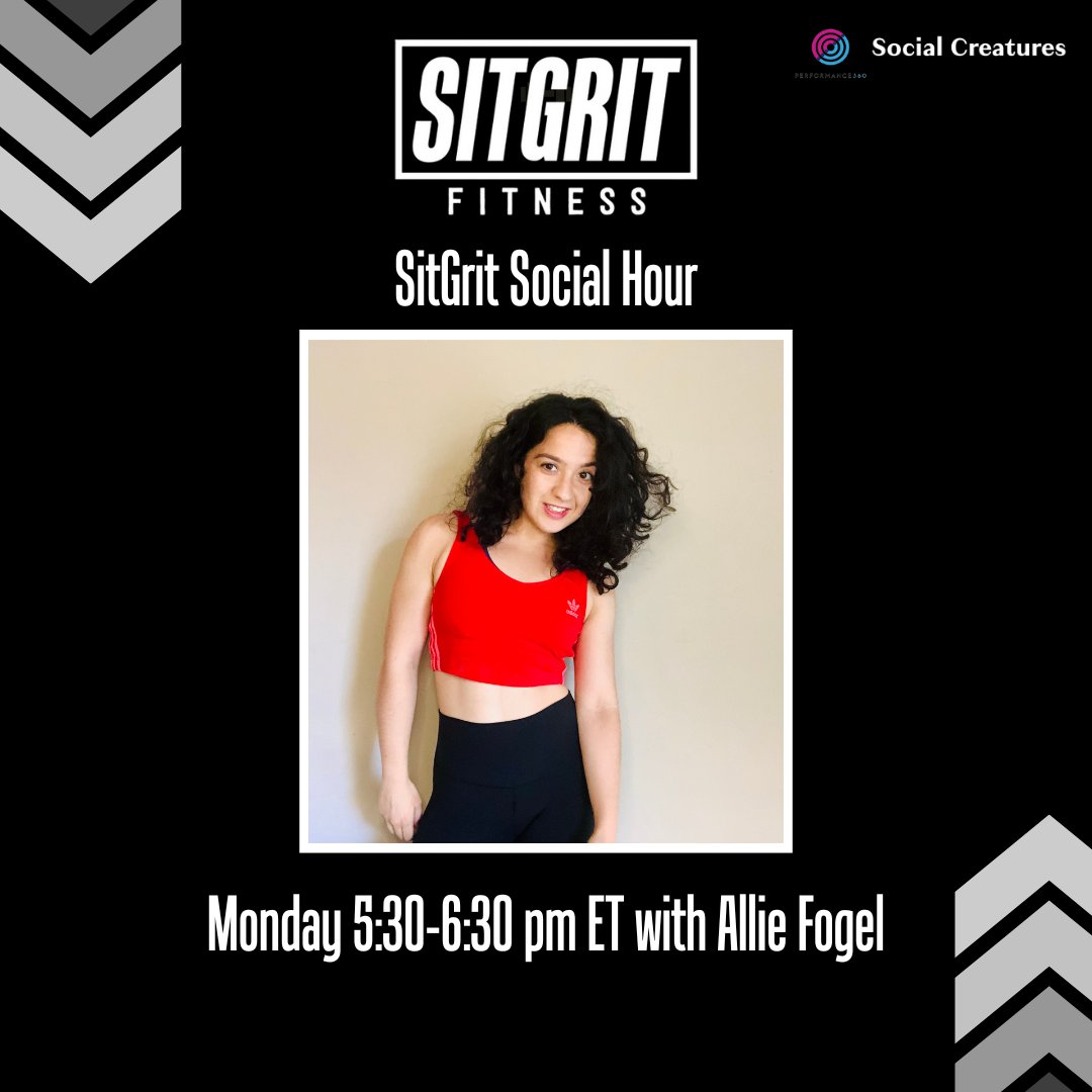 🚀 It's time to connect! Join us tonight at 5:30 for our SitGrit social hour with Allie. Great conversations and community 💖 See you there!