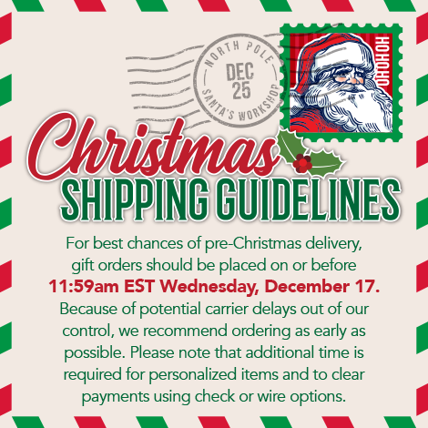 Don't miss out on receiving your Silver Gifts in time for Christmas! Please order before 11:59am EST Wednesday, December 17th for the best chance of pre-Christmas delivery. Find all shipping guidelines here >> bit.ly/4rF7gSR