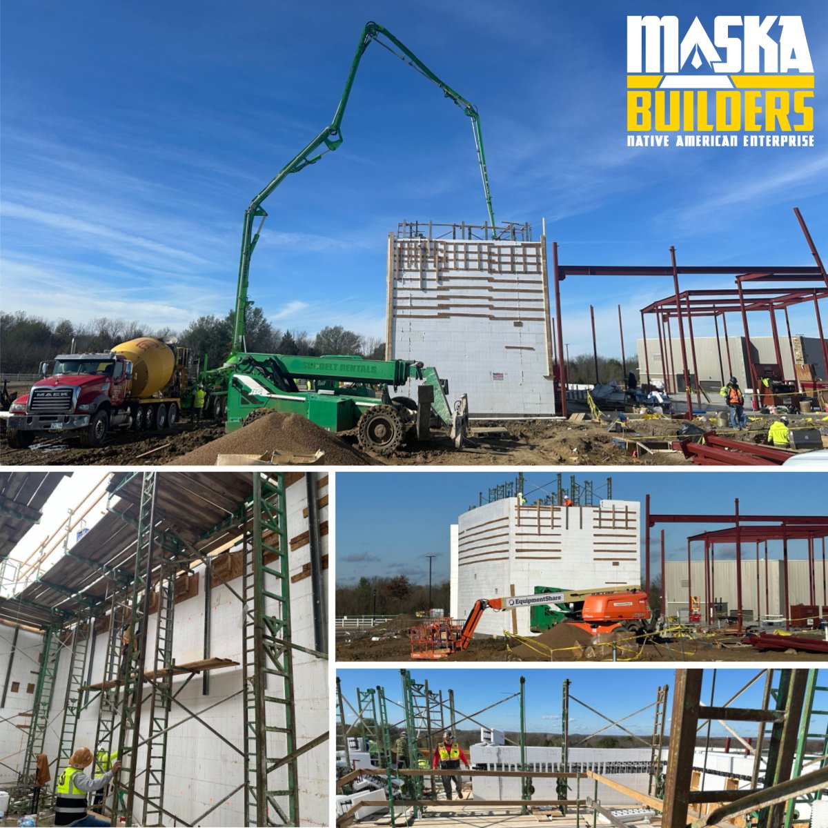 Project Update | CMN Memorial Hall
Construction is moving fast at the College of the Muscogee Nation’s new Memorial Hall. ICF walls and steel are going up, and Superintendent Stefin vonHartitzsch is leading the team as this meaningful campus facility takes shape.