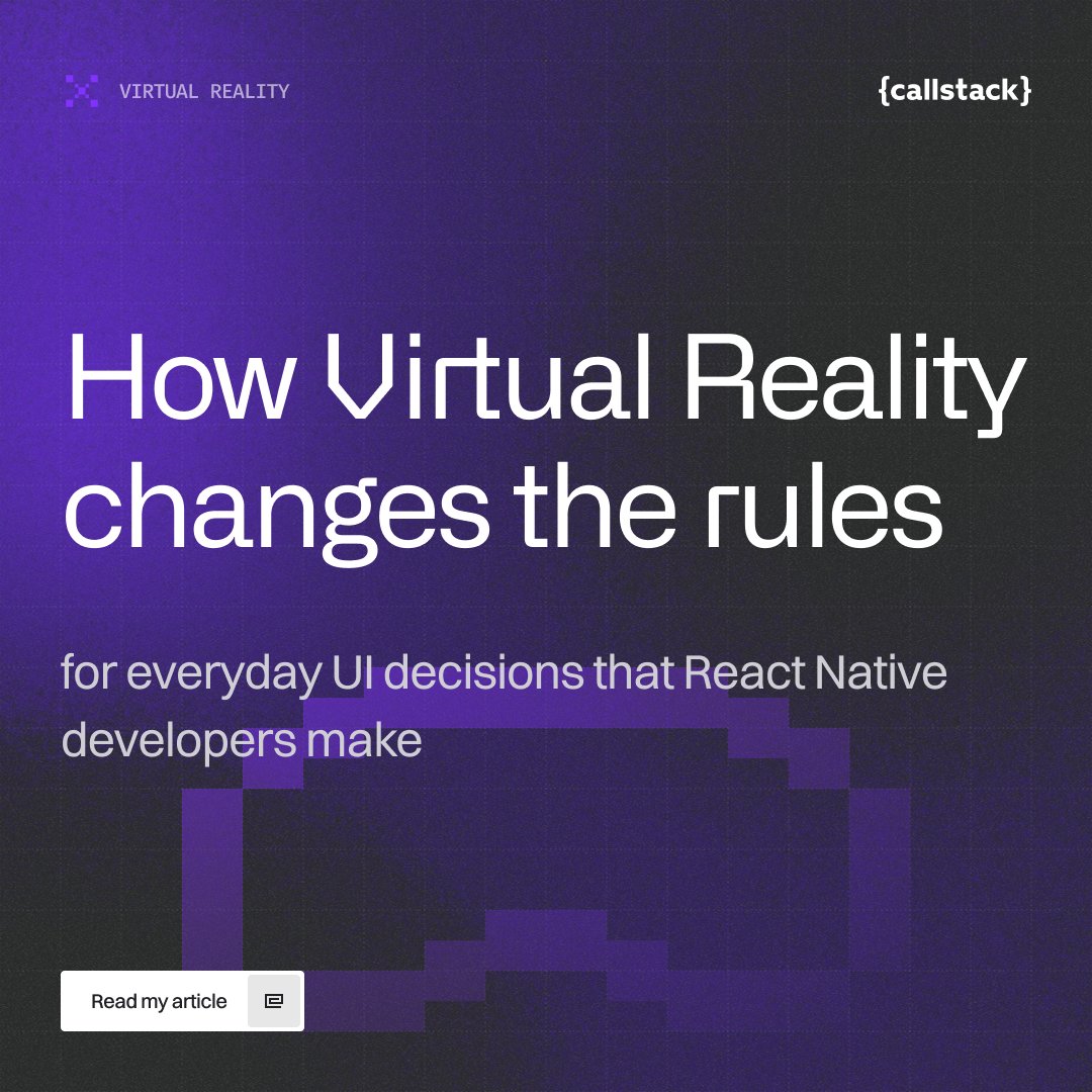 jaworek3211's tweet image. On mobile, your app window size is static, but things are different in VR, where users can move, resize, and interact in new ways with your app. That’s why adaptive layout plays a crucial role when creating your designs.

Learn how to do it in React Native in my latest article👇