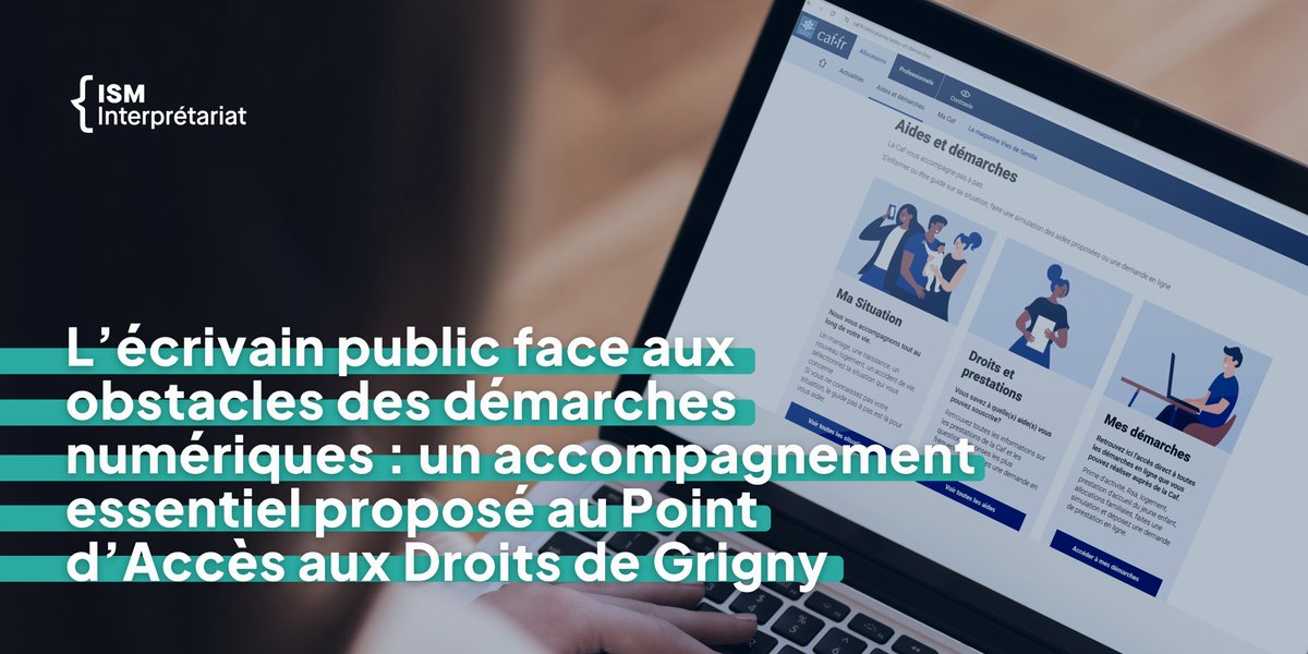 [#AccèsAuxDroits]📢 Témoignage – L’écrivain public face aux obstacles des démarches numériques : un accompagnement essentiel proposé au Point d’Accès aux Droits de Grigny. 

🔗 ism-interpretariat.fr/temoignage-acc…

#ÉcrivainsPublics #Inclusion #Numérique #Droits #PAD