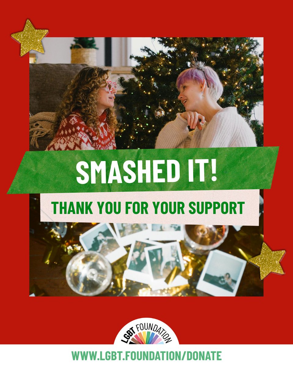 LGBTfdn's tweet image. The Big Give has been a SMASHING success! ❄️🙌
Visit lgbt.foundation/donate to give a gift to support LGBTQ+ safety and wellbeing, now and always 💥

#BigGive #LGBTQSupport #LGBTQCharity