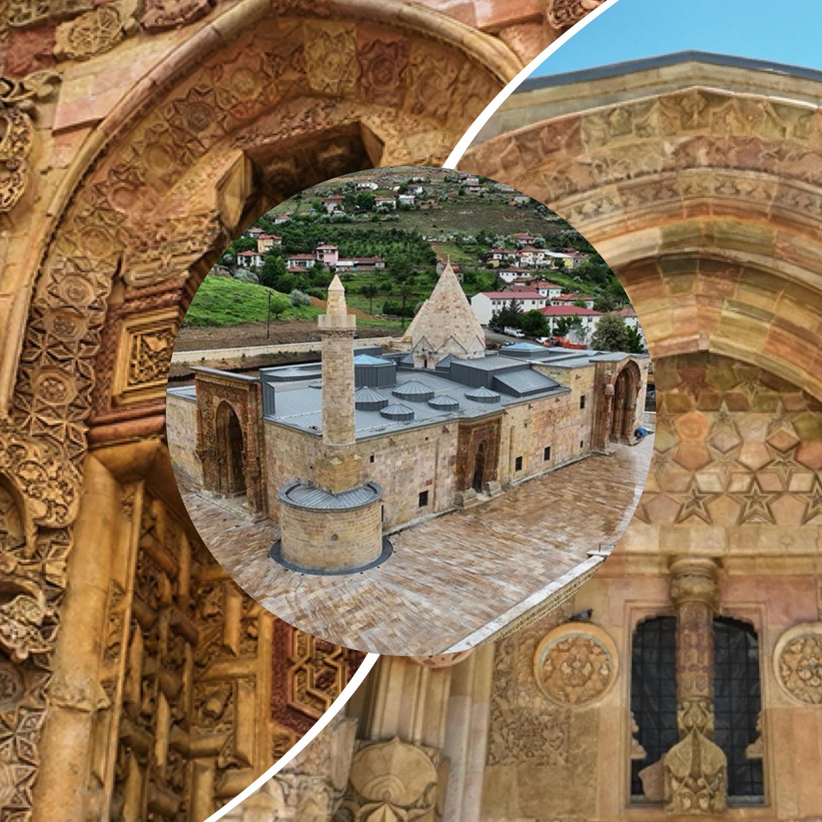 Divriği Ulu Camii ve Dârüşşifâsı, 1228 yılında Şehinşah’ın torunu Ahmed Şah ve eşi Âdil Melike Turhan tarafından bir külliye olarak inşa edilmiştir. İslam mimarisinin bu eşsiz başyapıtı; iki kubbeli türbeye sahip bir cami ile ona bitişik bir hastaneden oluşur.

2015 yılında